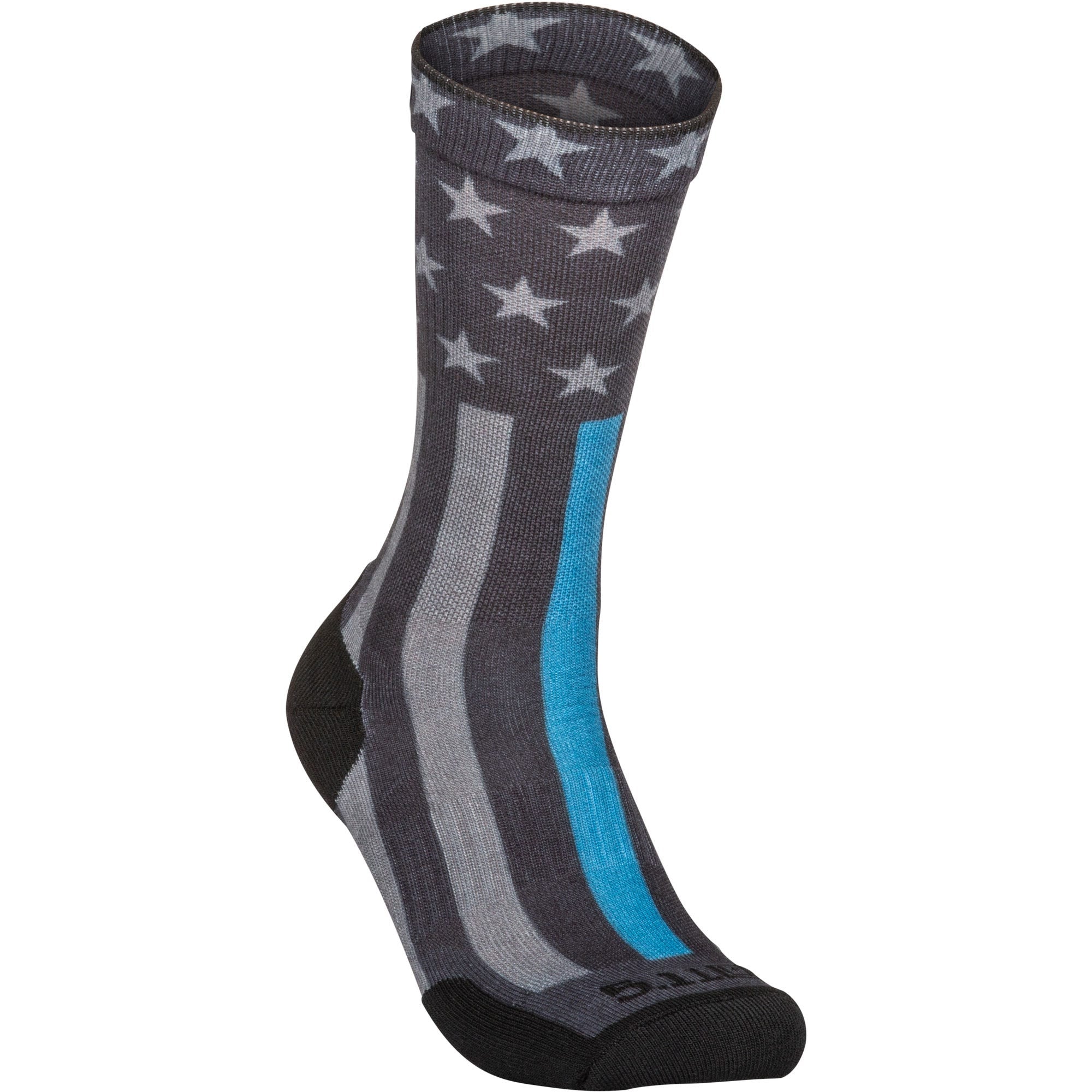 5.11 Sock & Awe Crew Thin Blue Line strumpor i Black