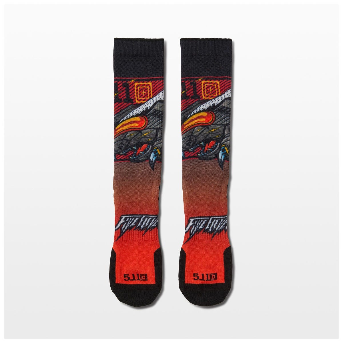 5.11 Sock & Awe Vengeful Badger crew-strumpor i Red