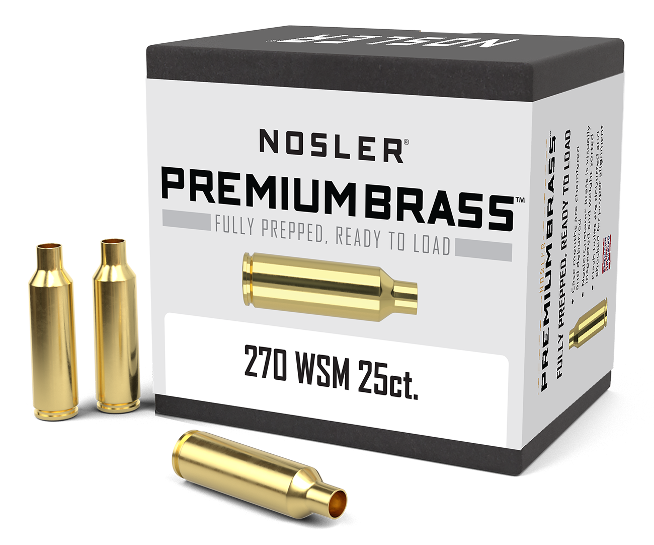 Nosler - Hylsa - .270 Winchester Short Magnum - Premium Brass - 25st/ask