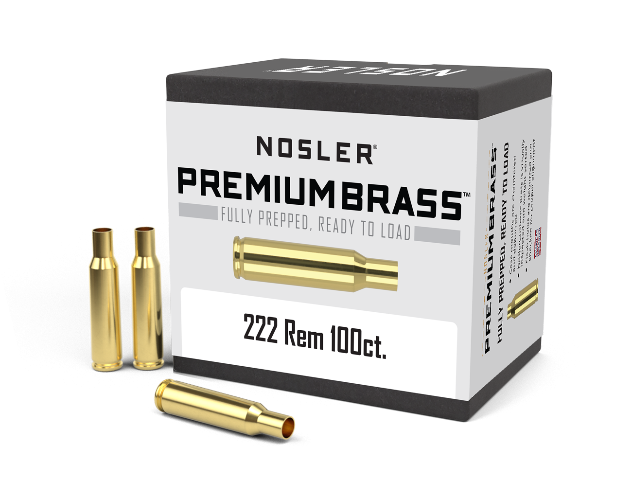Nosler - Hylsa - .222 Remington - Premium Brass - 100st/ask