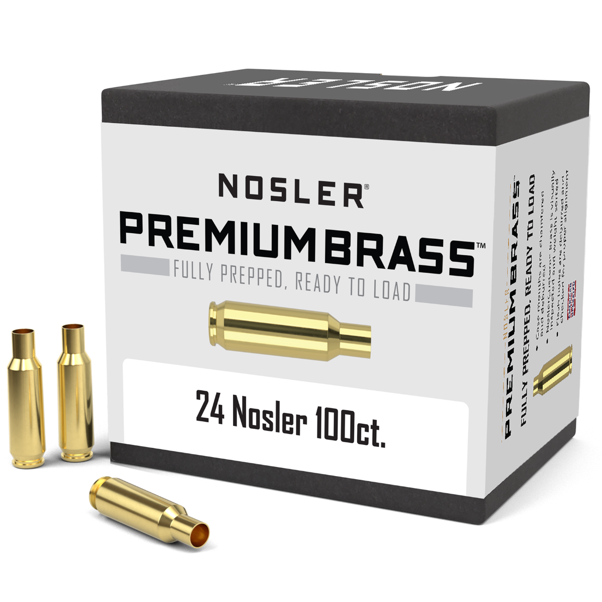 Nosler - Hylsa - 24 Nosler - Premium Brass - 100st/ask