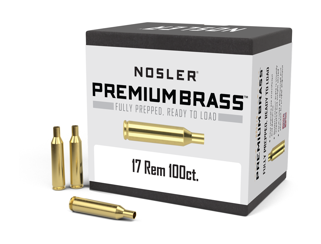 Nosler - Hylsa - 17 Remington - Premium Brass - 100st/ask