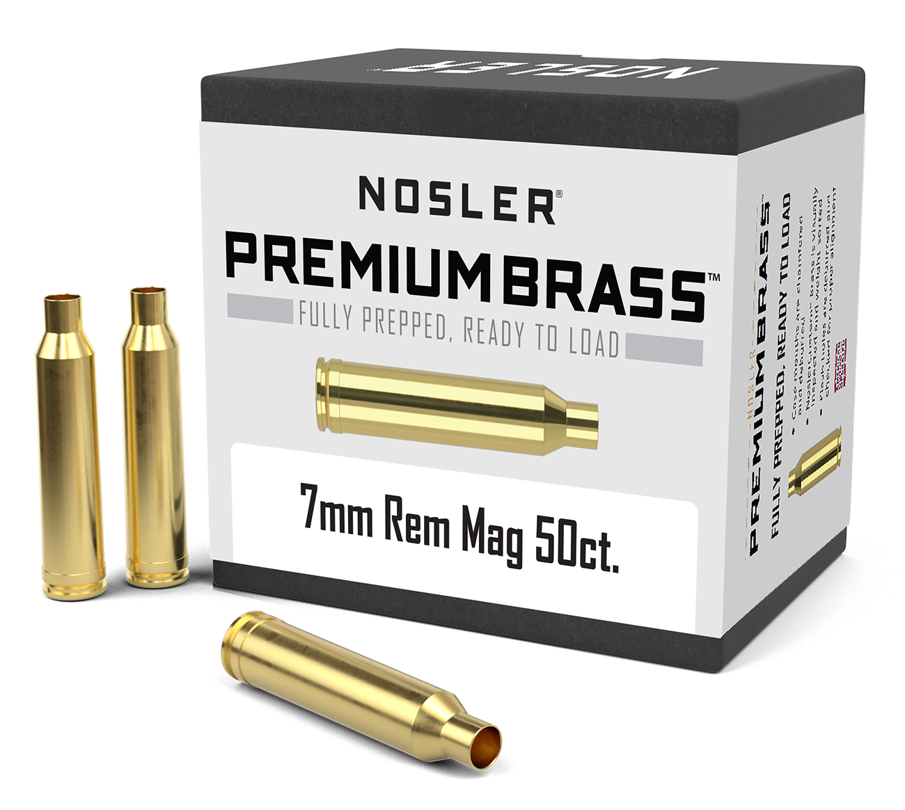 Nosler - Hylsa - 7mm Remington Magnum - Premium Brass - 50st/ask