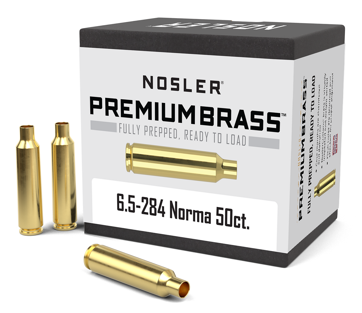 Nosler - Hylsa - 6.5-284 Norma - Premium Brass - 50st/ask