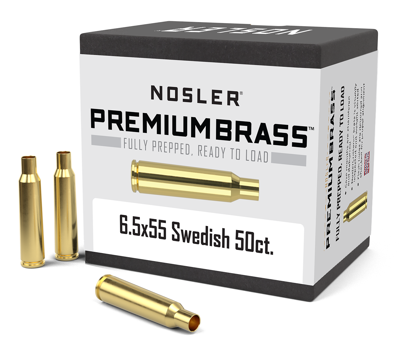 Nosler - Hylsa - 6.5x55 SE - Premium Brass - 50st/ask