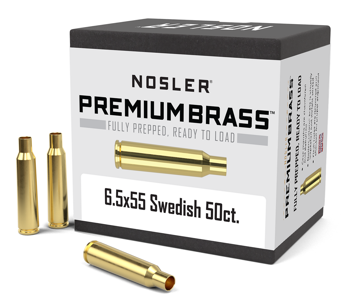 Nosler - Hylsa - 6.5x55 SE - Premium Brass - 50st/ask
