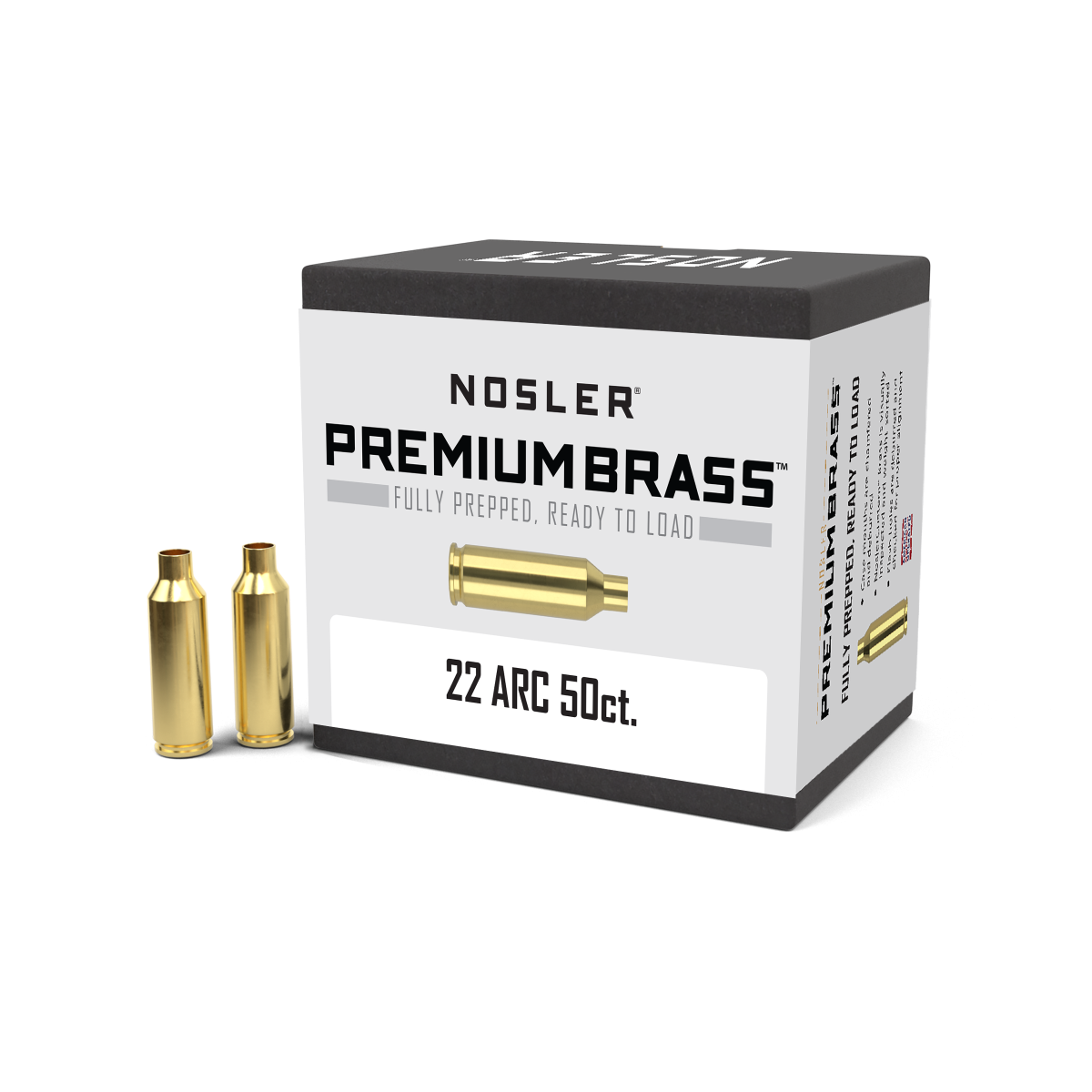Nosler - Hylsa - 22 ARC - Premium Brass - 50st/ask