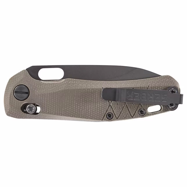 Grön Gerber Scout fällkniv med micartahandtag – bild 4