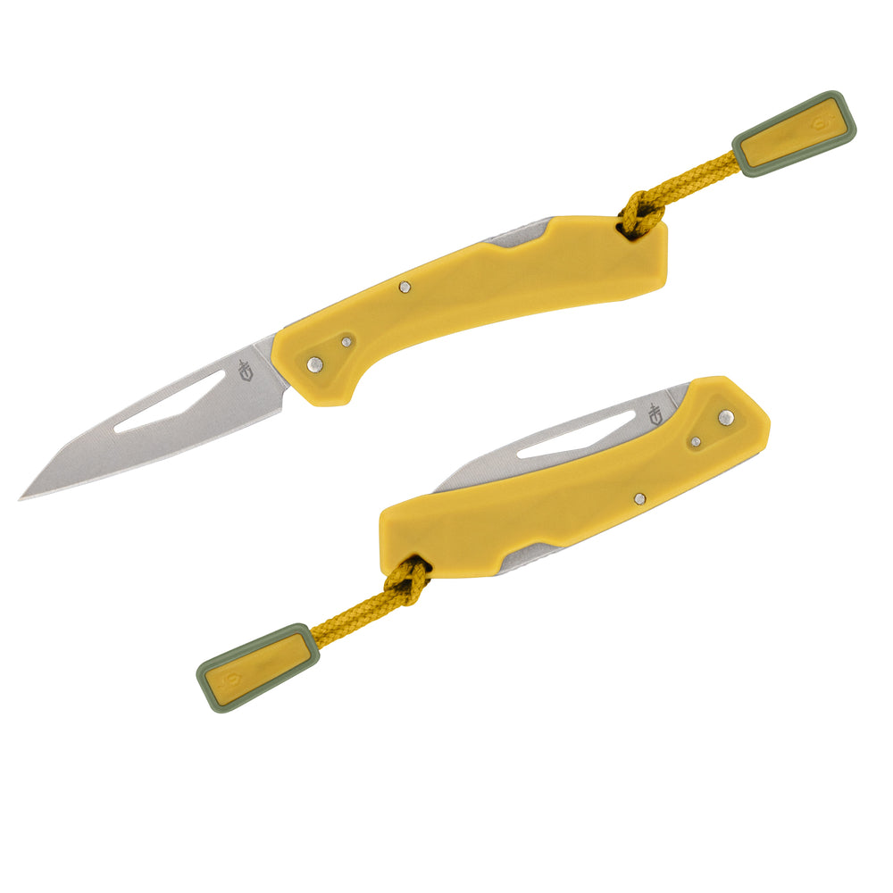 Gul Gerber LST Mini fällkniv med Wharncliffe-blad – bild 3