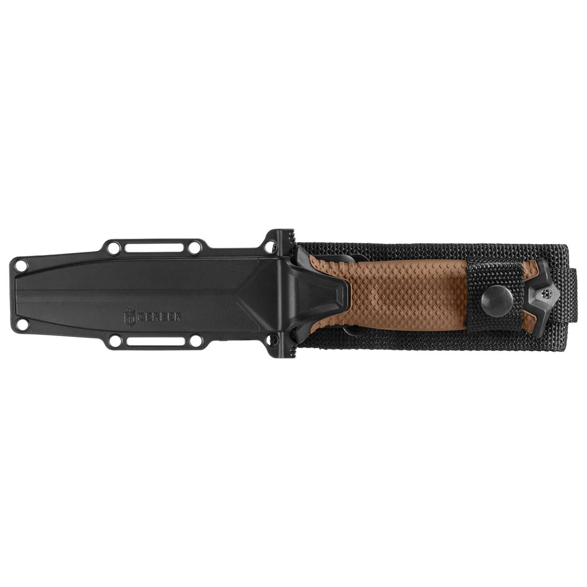 Svart Gerber StrongArm MagnaCut-kniv med fast blad och slida – bild 3