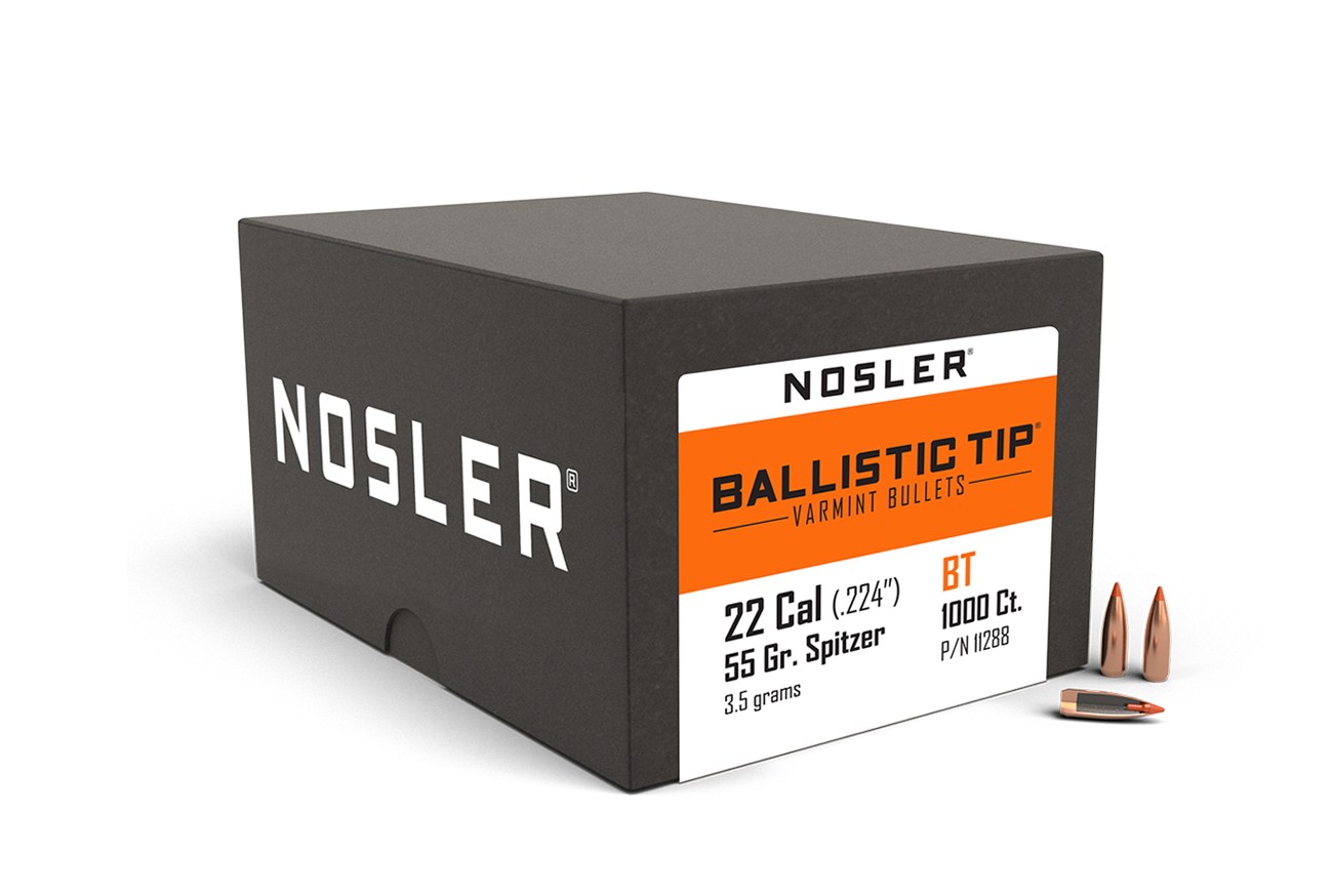 Nosler - Kula - 22 Caliber - 55gr - Ballistic Tip Varmint - 1000st/ask