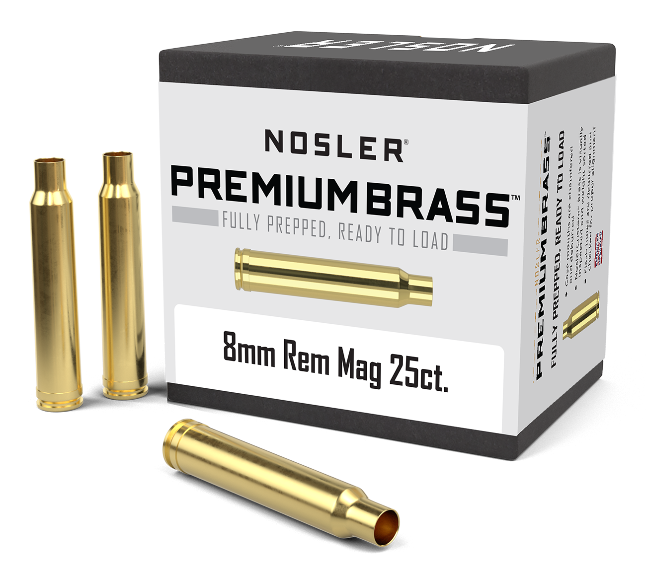 Nosler - Hylsa - 8mm Remington Magnum - Premium Brass - 25st/ask