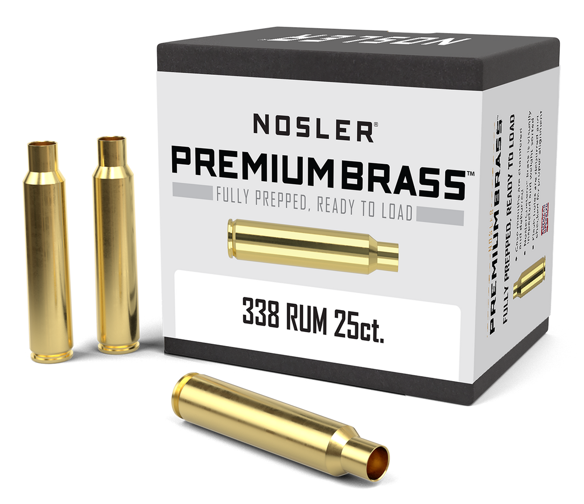 Nosler - Hylsa - .338 Remington Ultra Magnum - Premium Brass - 25st/ask
