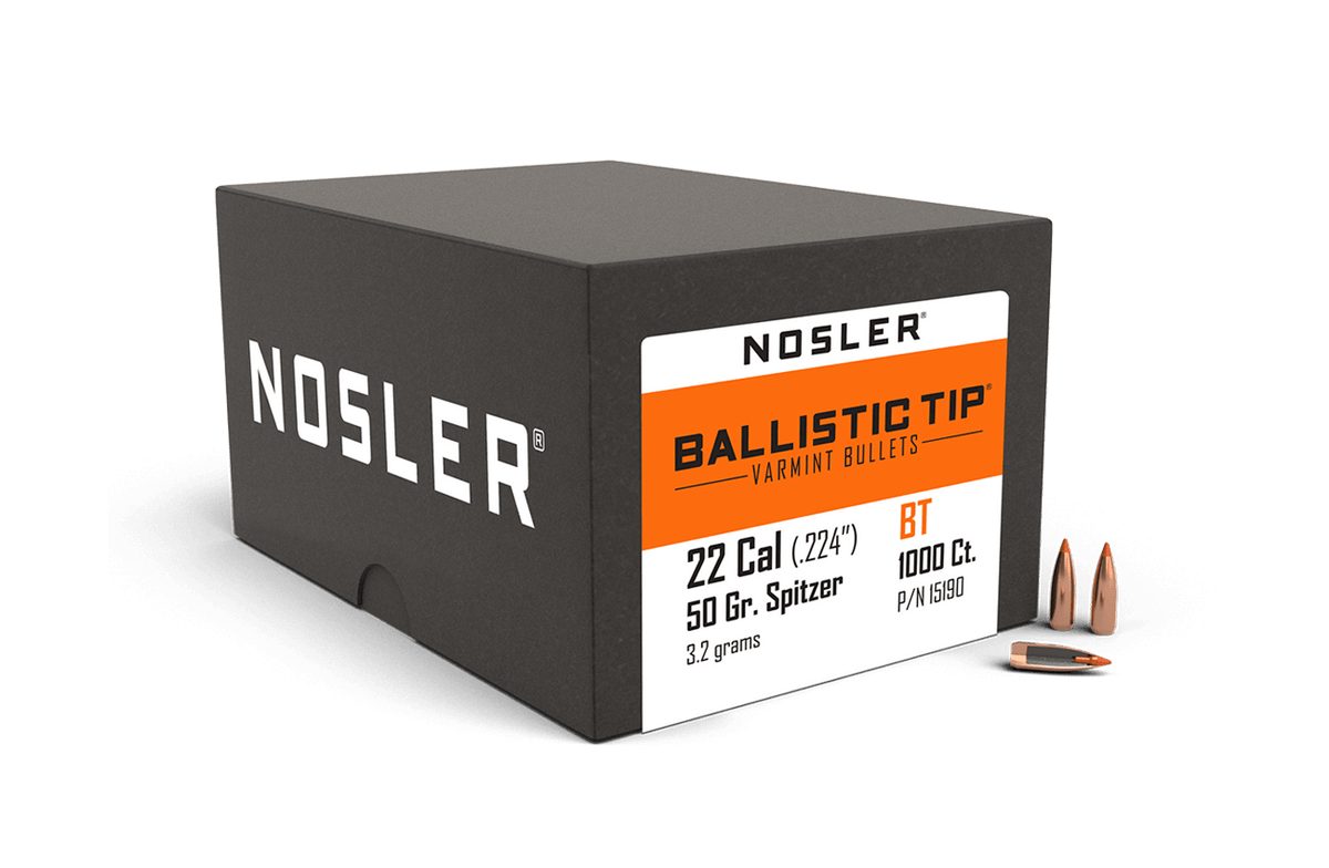 Nosler - Kula - 22 Caliber - 50gr - Ballistic Tip Varmint - 1000st/ask