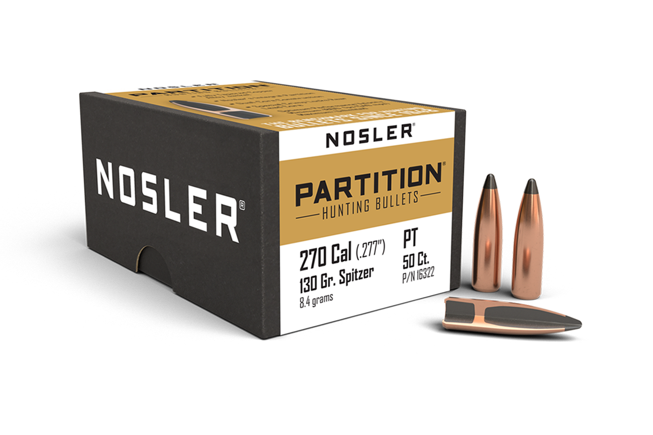 Nosler - Kula - 270 Caliber (.277) - 130gr - Partition - 50st/ask