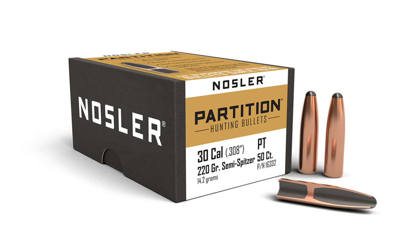 Nosler - Kula - 30 Caliber (.308) - 220gr - Partition - 50st/ask