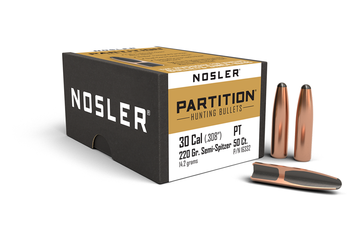 Nosler - Kula - 30 Caliber (.308) - 220gr - Partition - 50st/ask