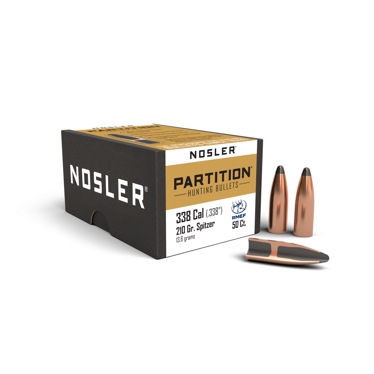 Nosler - Kula - 338 Caliber (.338) - 210gr - Partition - 50st/ask