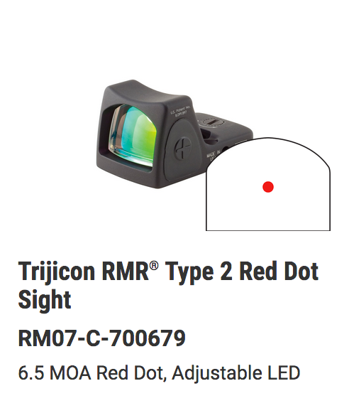Trijicon - RMR Type 2 - Adjustable LED Reflex - Sniper Gray Cerakote