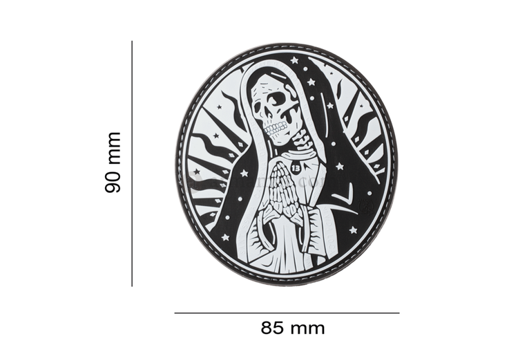 3D Patch - Santa Muerte - Black - PVC