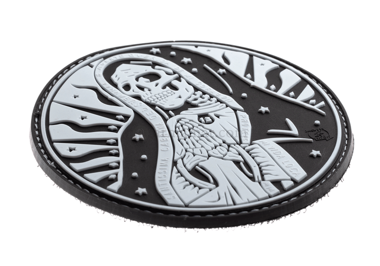 3D Patch - Santa Muerte - Black - PVC