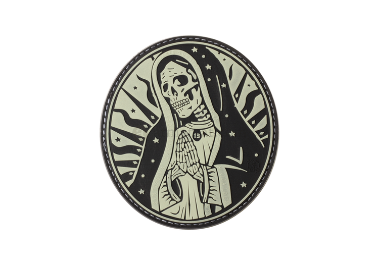 3D Patch - Santa Muerte - Glow in dark - PVC