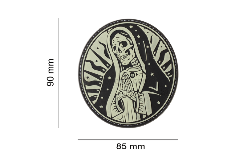 3D Patch - Santa Muerte - Glow in dark - PVC