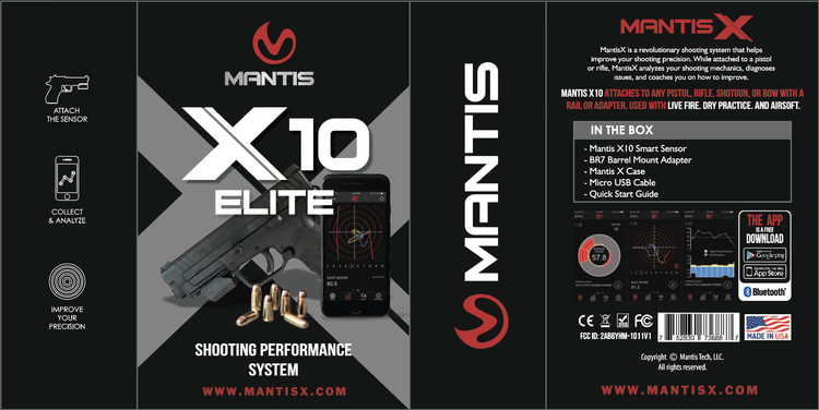 Mantis X10 Elite – smart träningssensor för skytte med rekyl- och draganalys