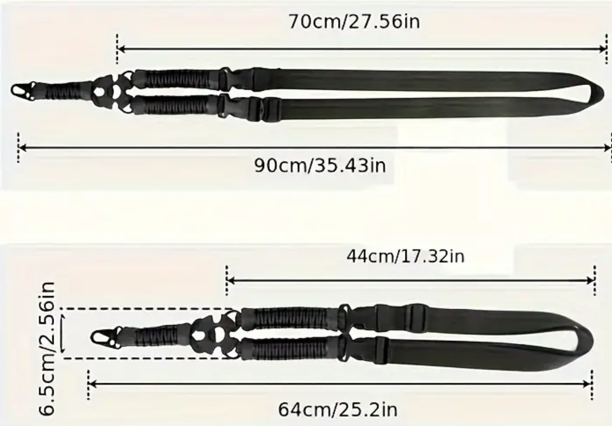 Rifle Single Sling One Point - Svart