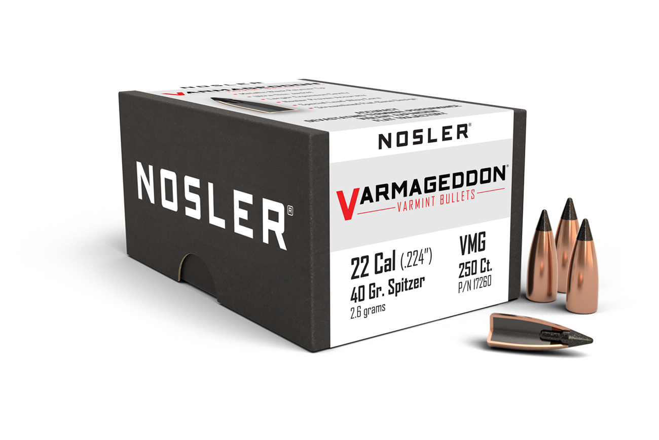 Nosler - Kula - 22 Caliber - 40gr - Varmageddon Tipped Varmint - 250st/ask