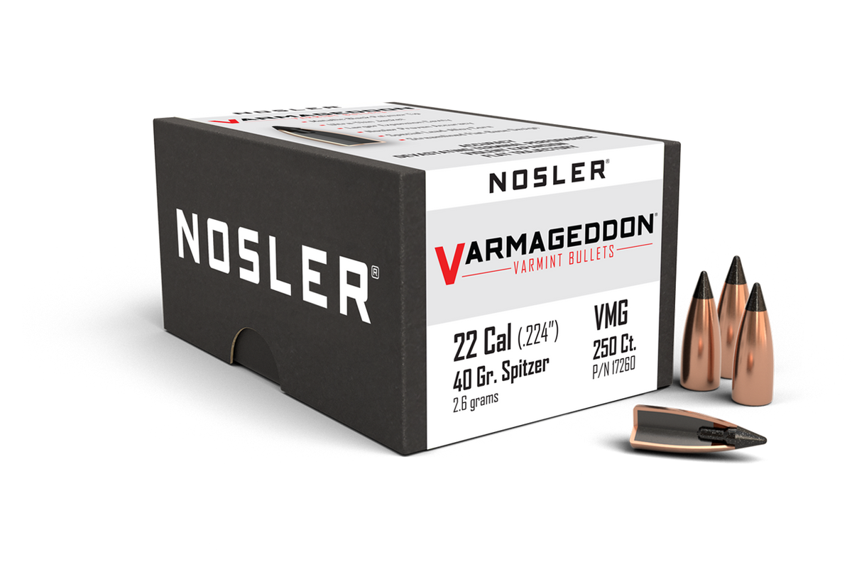 Nosler - Kula - 22 Caliber - 40gr - Varmageddon Tipped Varmint - 250st/ask