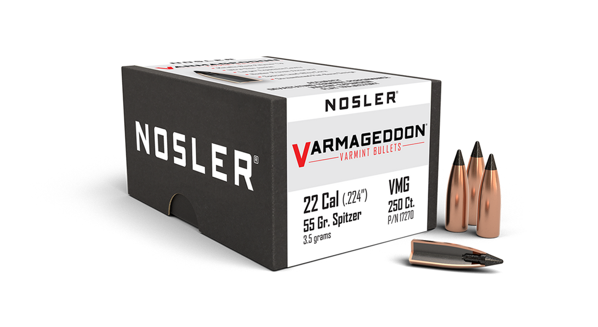 Nosler - Kula - 22 Caliber - 55gr - Varmageddon Tipped Varmint - 250st/ask