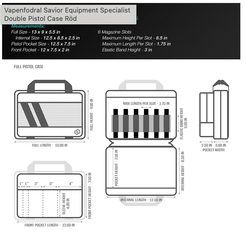 Savior Equipment - Specialist Double Pistol Case - Brun