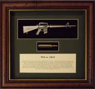 M16/ AR15 with 5.56 bullet - Wallmounted 1/6 rifle