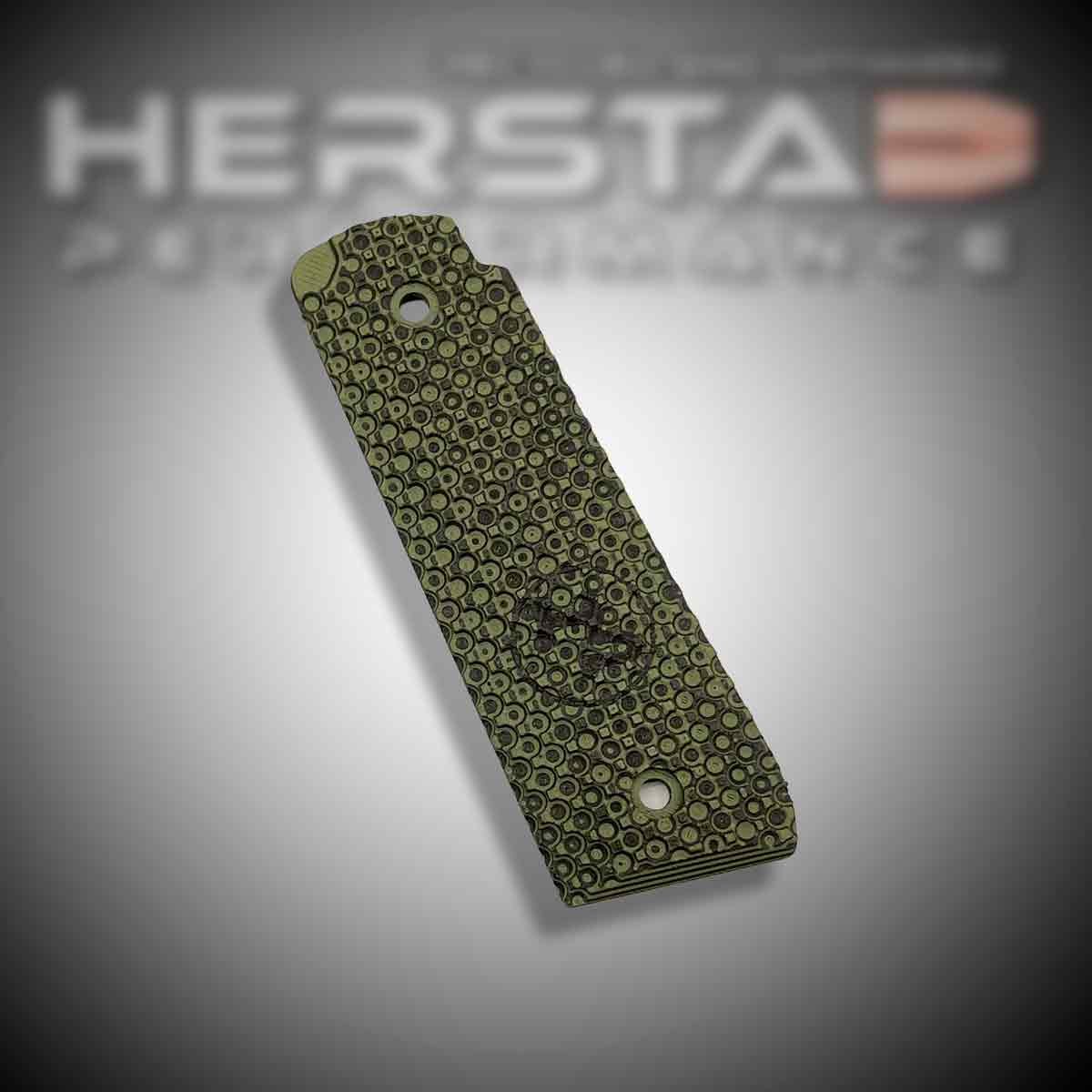Herstad Performance - Ruger MK IV 22/45 - Flat Thick - Army Green/Black (Black logo)