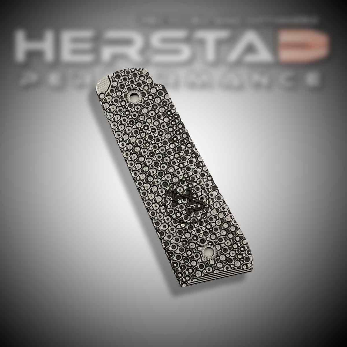 Herstad Performance - Ruger MK IV 22/45 - Flat Thick - Silver/Black (Black logo)