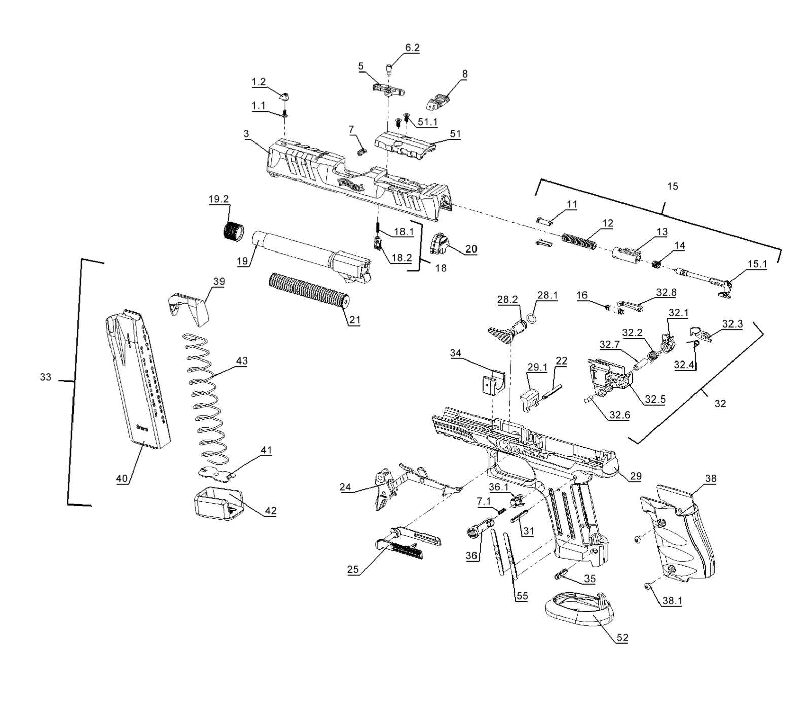 Walther - PDP - Recoil spring 50 N