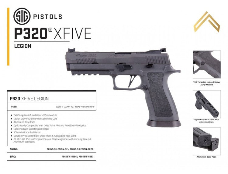 Sig Sauer - P320 X-Five Legion 9mm - USED
