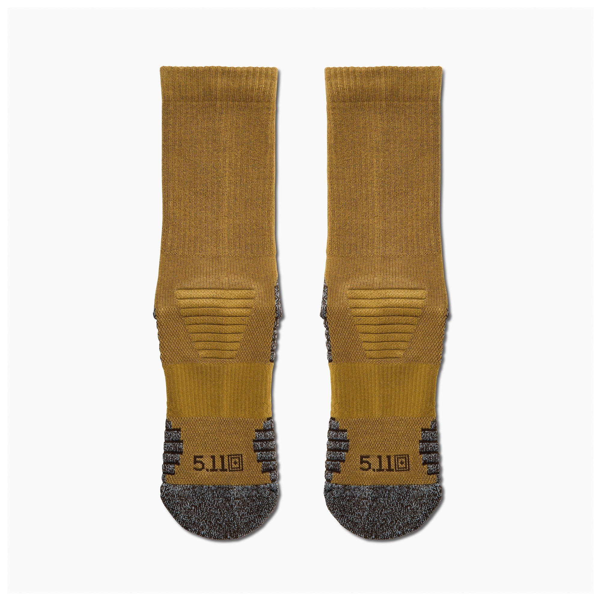 5.11 Duty Ready Ultra Crew Sock i US Dark Coyote, crewstrumpa med ventilerande meshstickning
