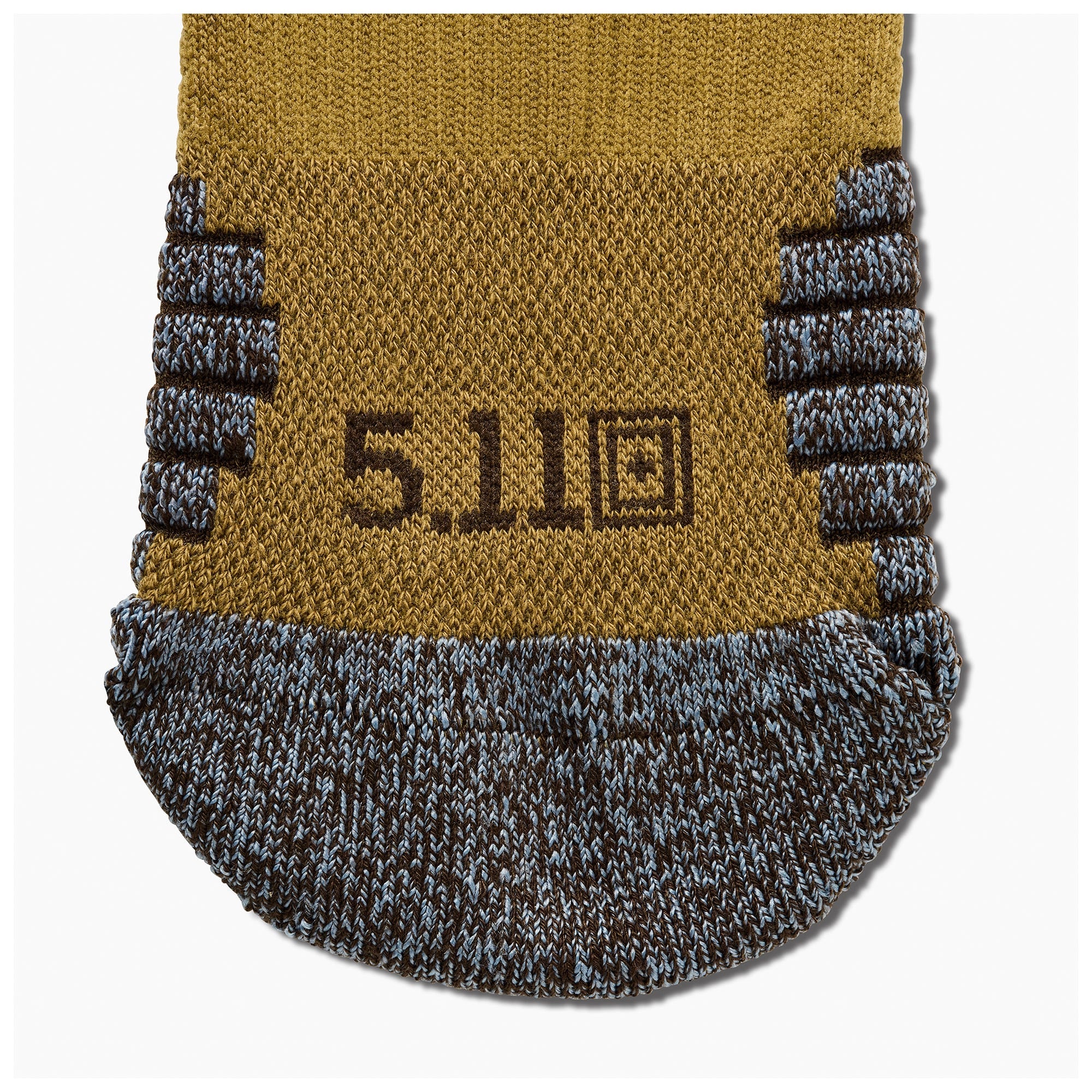 5.11 Duty Ready Ultra Crew Sock i US Dark Coyote, crewstrumpa med ventilerande meshstickning