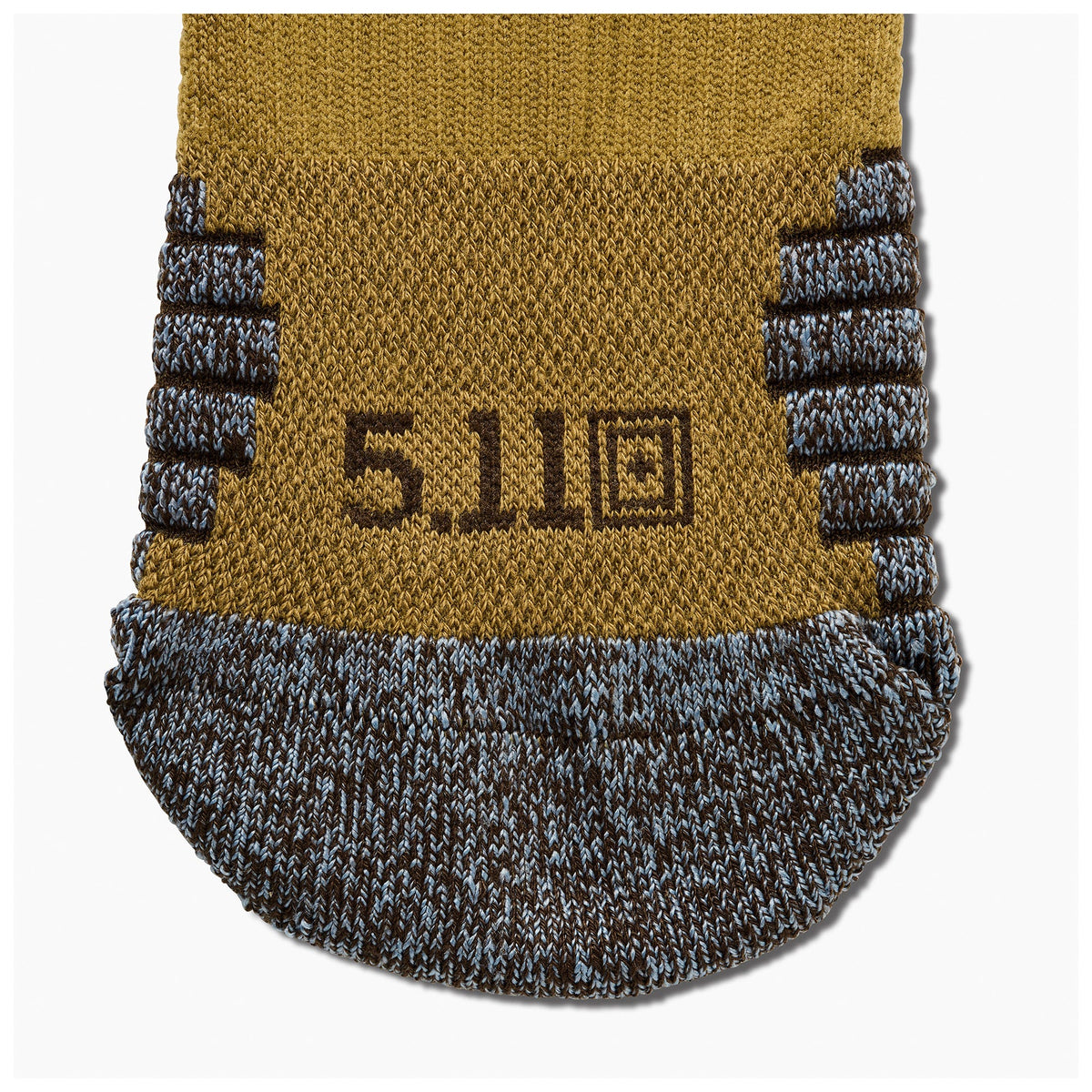 5.11 Duty Ready Ultra Crew Sock i US Dark Coyote, crewstrumpa med ventilerande meshstickning