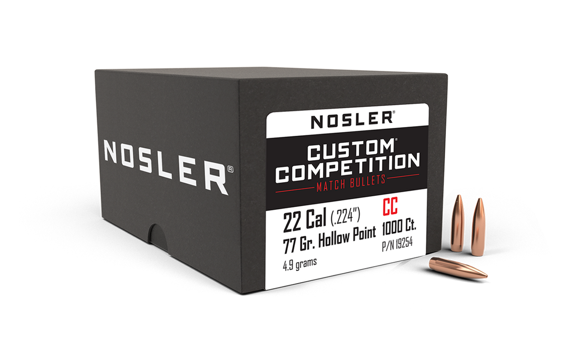 Nosler - Kula - 22 Caliber - 77gr - Custom Competition HPBT - 1000st/ask