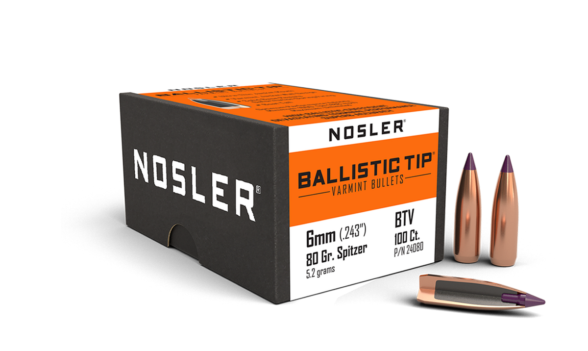 Nosler - Kula - 6mm - 80gr - Ballistic Tip Varmint - 100st/ask