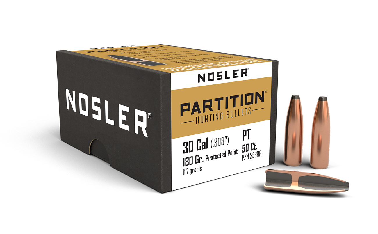 Nosler - Kula - 30 Caliber (.308) - 180gr - Protected Point Partition - 50st/ask