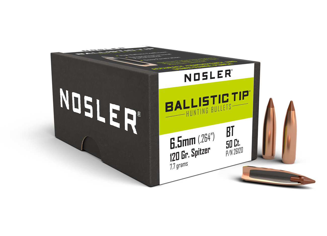 Nosler - Kula - 6.5mm - 120gr - Ballistic Tip Hunting - 50st/ask