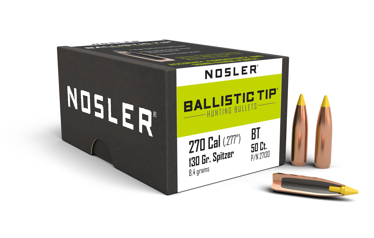 Nosler - Kula - 270 Caliber (.277) - 130gr - Ballistic Tip Hunting - 50st/ask