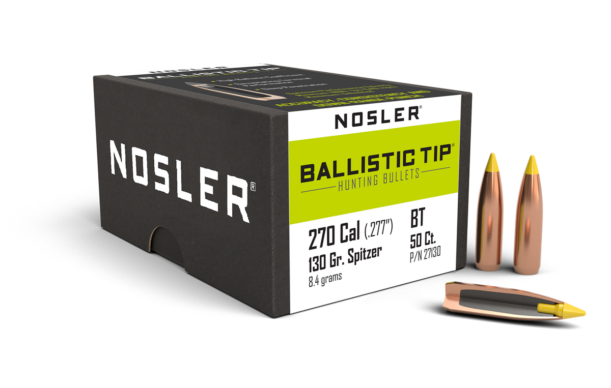 Nosler - Kula - 270 Caliber (.277) - 130gr - Ballistic Tip Hunting - 50st/ask