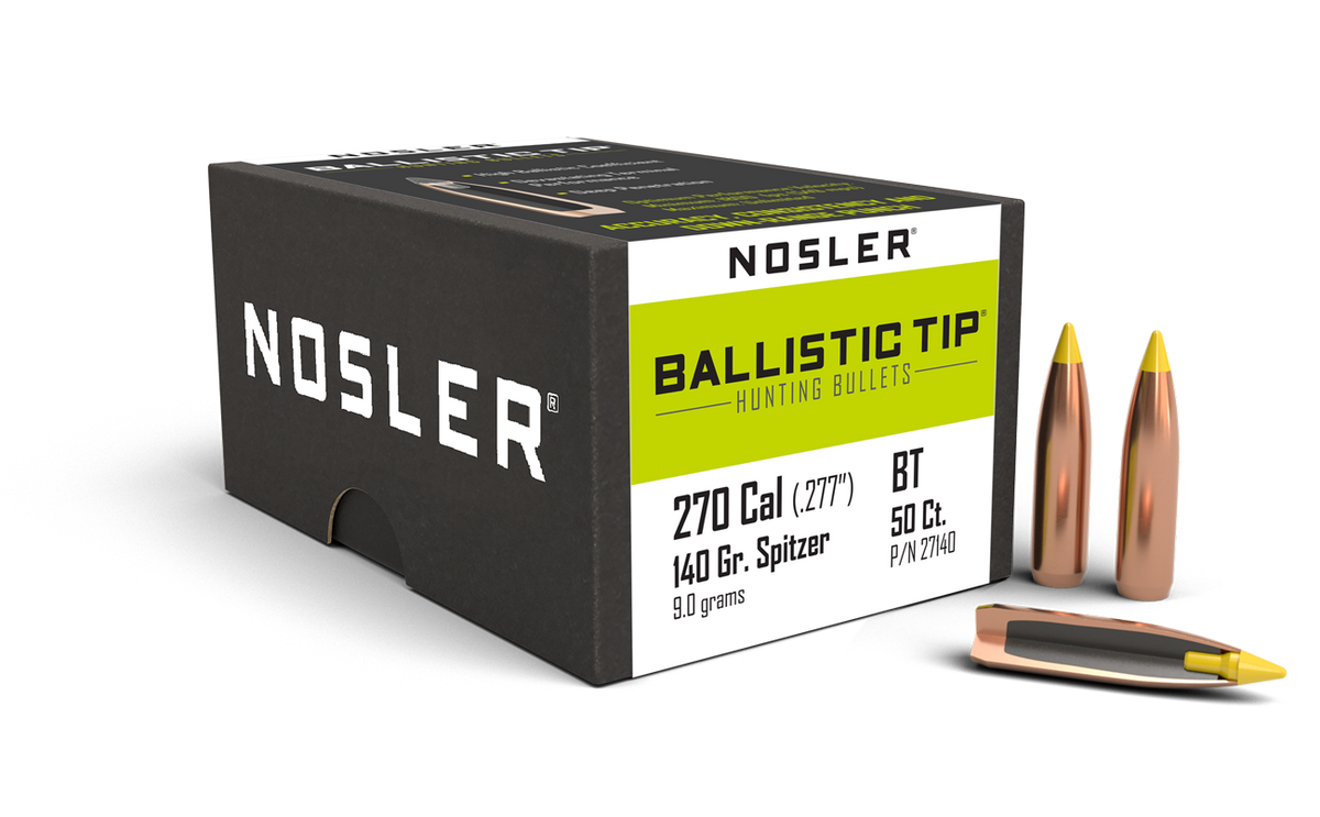 Nosler - Kula - 270 Caliber (.277) - 140gr - Ballistic Tip Hunting - 50st/ask