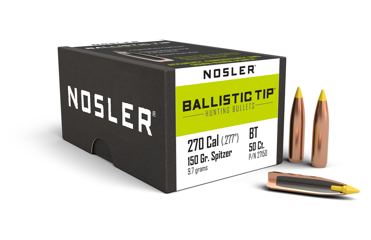 Nosler - Kula - 270 Caliber (.277) - 150gr - Ballistic Tip Hunting - 50st/ask