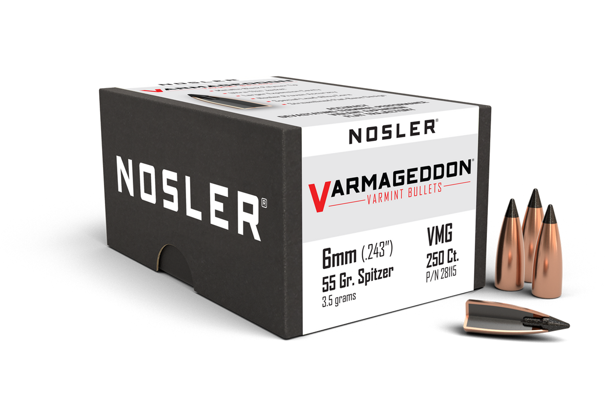 Nosler - Kula - 6mm - 55gr - Varmageddon Tipped Varmint - 250st/ask